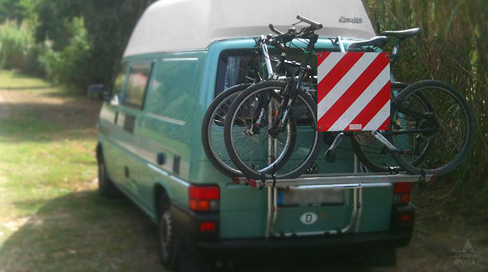 Warntafeln - Sicherheit Fahrrad Tipps bei Camping Royal